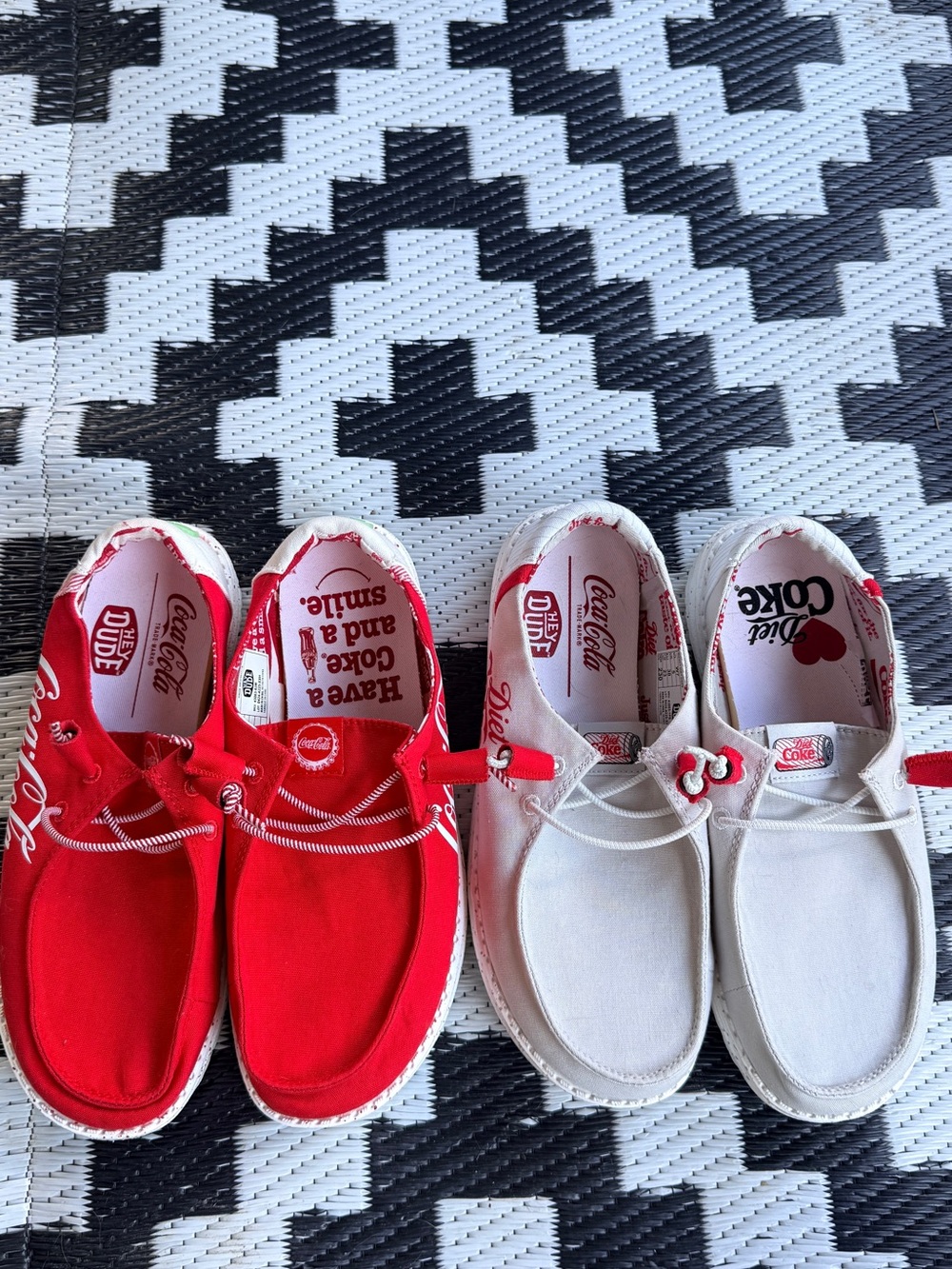 Hey Dude Red & White Casual Sneakers